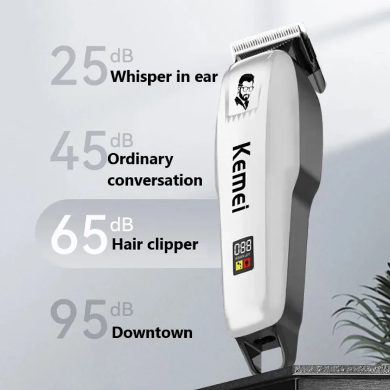 Cortadora de pelo Kemei o cuchilla KM-PG809A cortadora de pelo inalámbrica para hombres máquina cortadora corte de pelo recargable