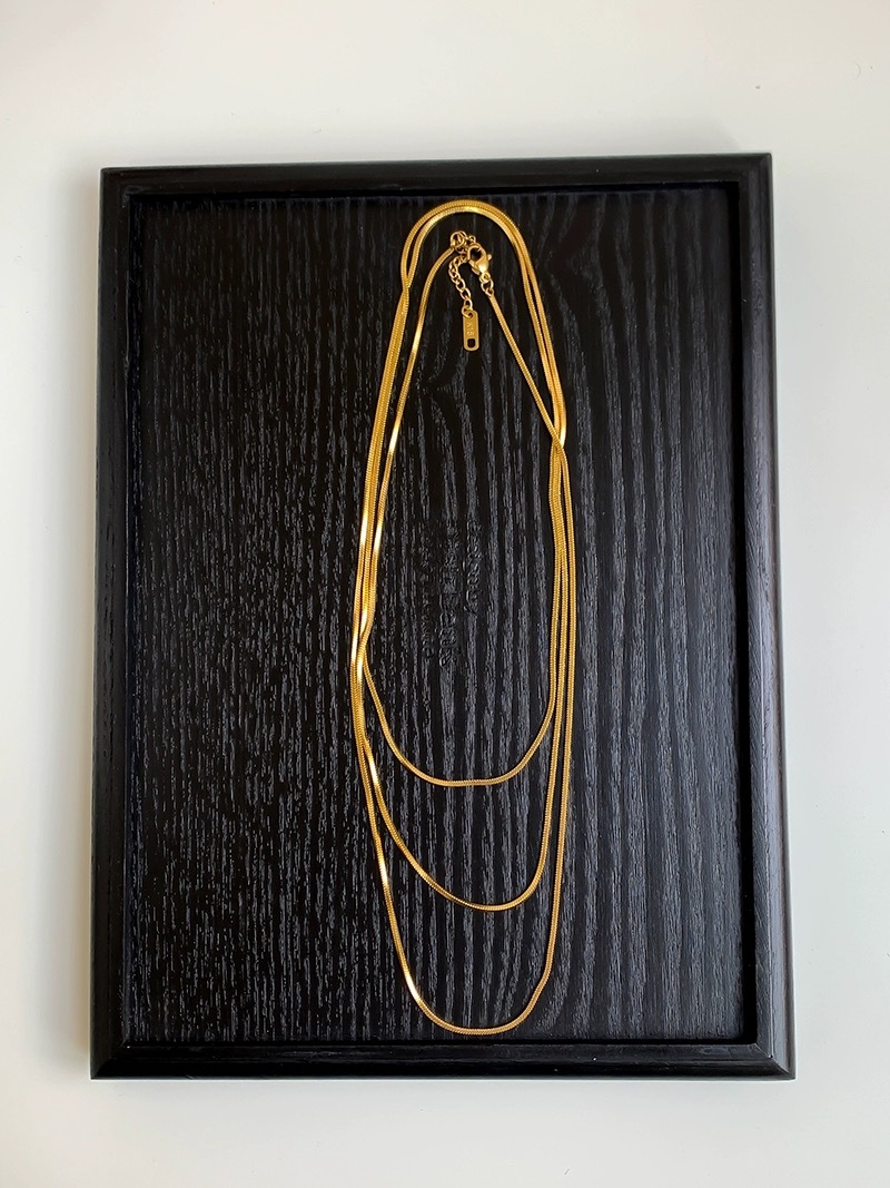 Double Layer 120cm Snake Chains Neckalce for Women Stainless Steel Long Sweater Necklaces Chaoker Jewelry