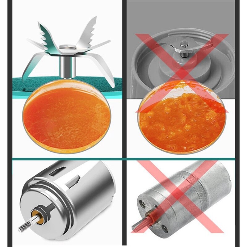 Juicer 6 Blades Blender Draagbare Usb Draadloze Mixer Elektrische Juicer Machine Ijs Smoothie Vruchtensap Mixer
