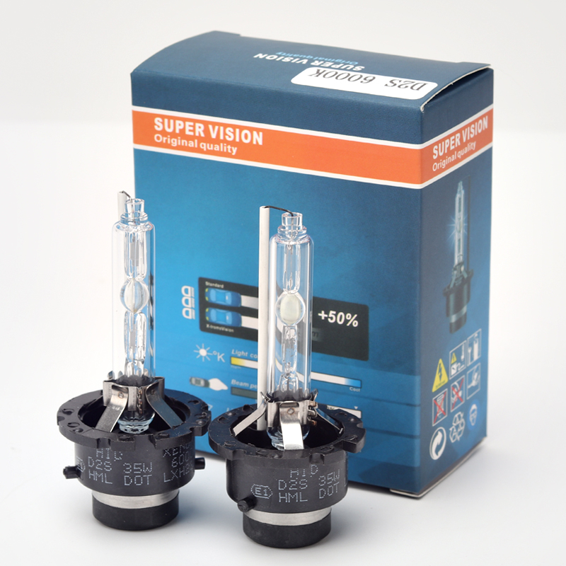 2 uds D2S D2R D4S bombillas de xenón 35W para faro de coche bombilla HID con soporte de Metal 4300k 6000k 8000k