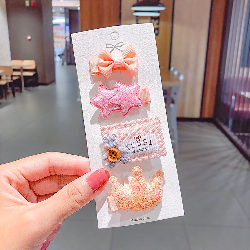3Pcs Meisje Haarspelden Kinderen Cartoon Bloem Haarspelden Haarspeldjes Meisjes Mooie Kleuren Hair Clips Kids Baby Zoete Haaraccessoires
