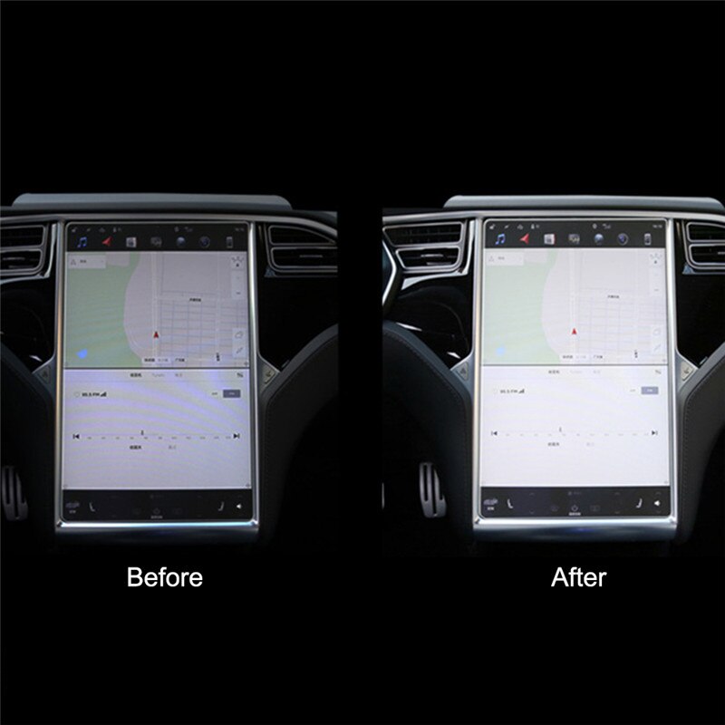 Til tesla model x model s center kontrol touchscreen bil navigation touch screen beskytter 17 tommer beskyttelsesfilm