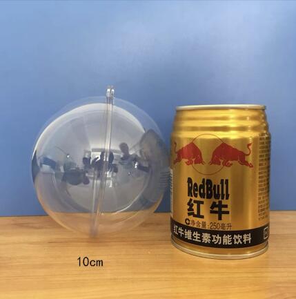 1pc 4-20cm Big Christmas Tress Decorations Ball Transparent Open Plastic Clear Bauble Ornament Box Year: 10cm