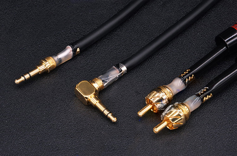 HiFi cable audio RCA cable Audio signal wire plug 3.5mm aux plug convert two RCA plug