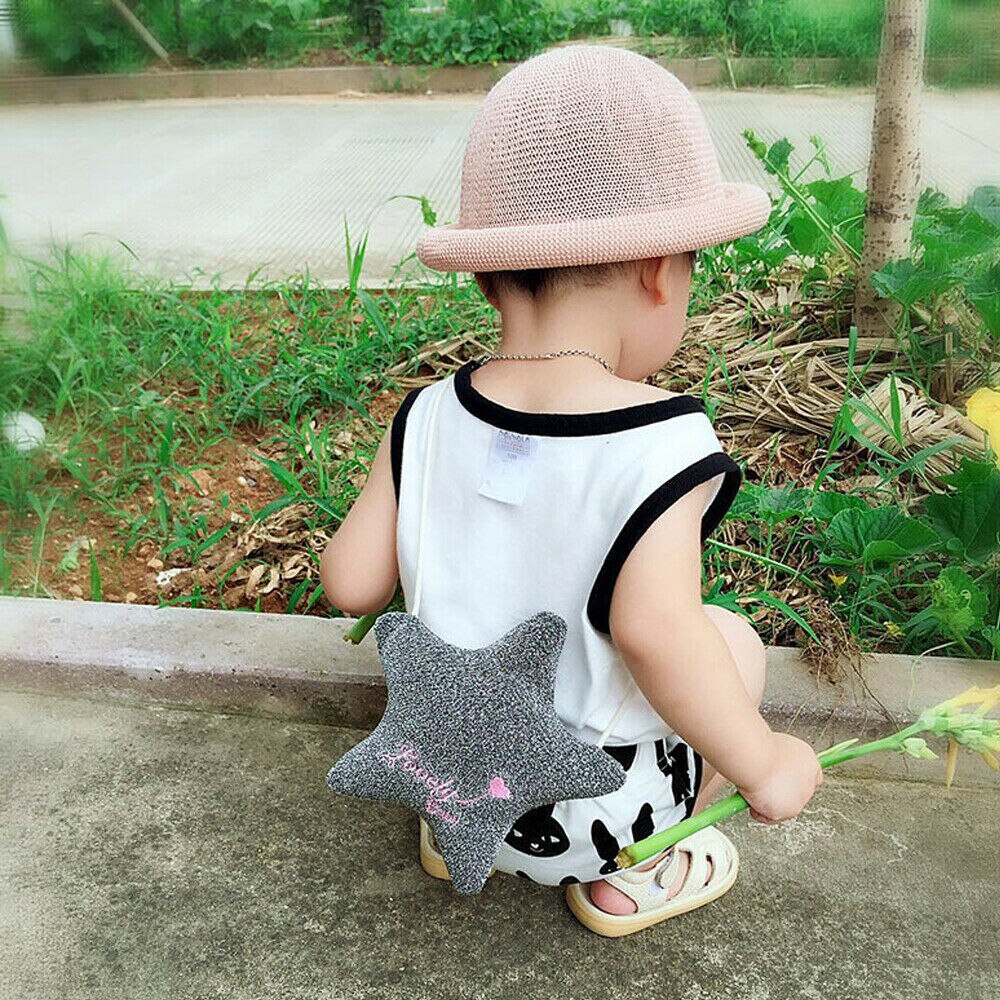 Barn flicka paljetter stjärnformad crossbody messenger axelväska påse myntväska plånbok härlig