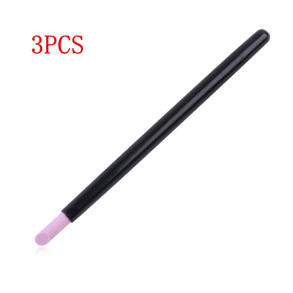 Quartz Grinding Pen Nail Cuticle Dead Skin Remover Nail Polish Manicure Stick: 3PCS black