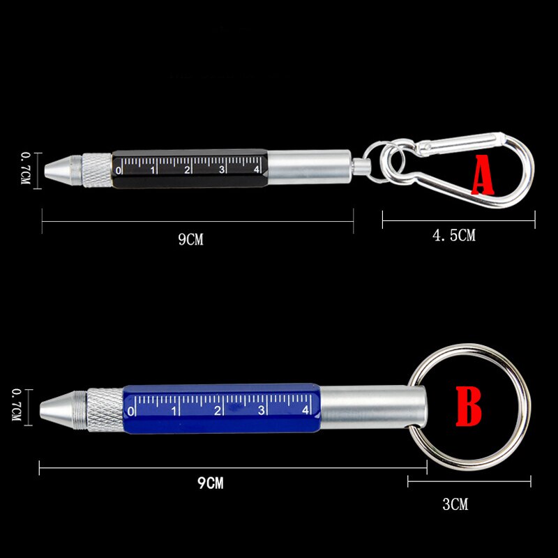 Multi-function Tool Pen Outdoor Metal Pen Screwdriver Hexagonal Touch Screen Carabiner Pen For Students For Office