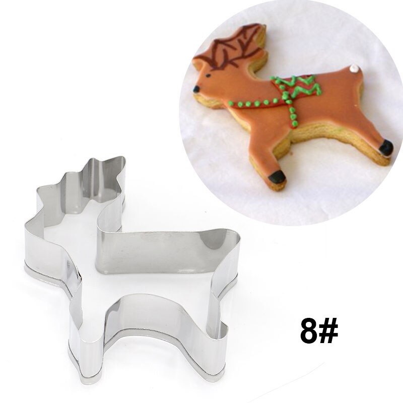 Rvs Kerst Cake Cookie Fondant Cutter Mold Bakken Cupcake Gebak Diy Gereedschap XHC88: 8