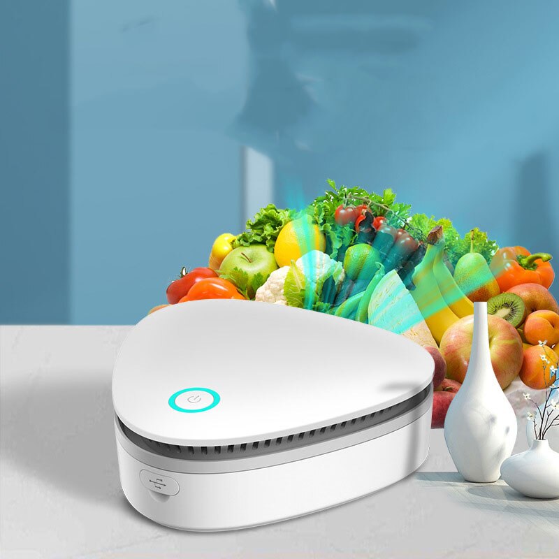 Mini generador de ozono desodorante purificador de aire USB recargable nevera Purificador Portátil aire pequeño espacio claro olor