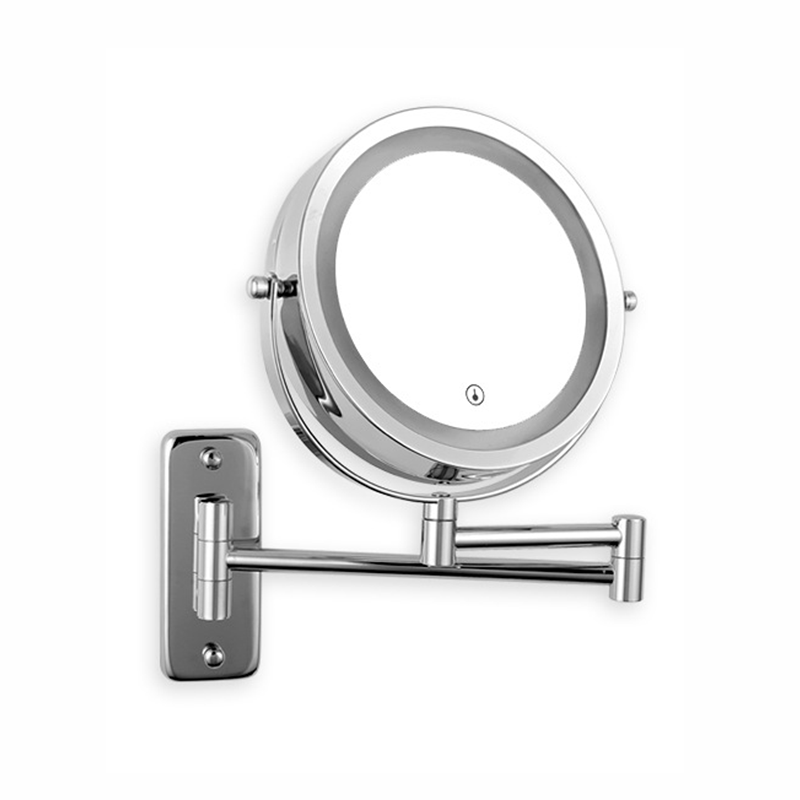 Folding Arm Extend Bathroom Mirror with LED Light 7 Inch Wall Mounted Double Side Smart Cosmetic Makeup Mirrors Mirror Wall