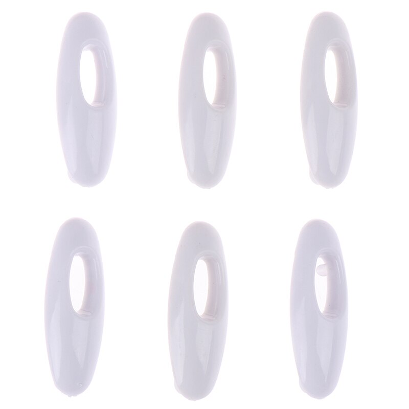 6 uds broche de seguridad de plástico Pins Pin de mujer bufanda esmalte Pin hebilla accesorios cabeza Decoración Para bufanda: Blanco