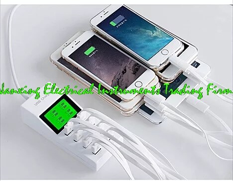 8-port USB quick charger head phone flat panel intelligent display multi-port multi-function mobile phone universal socket 2A