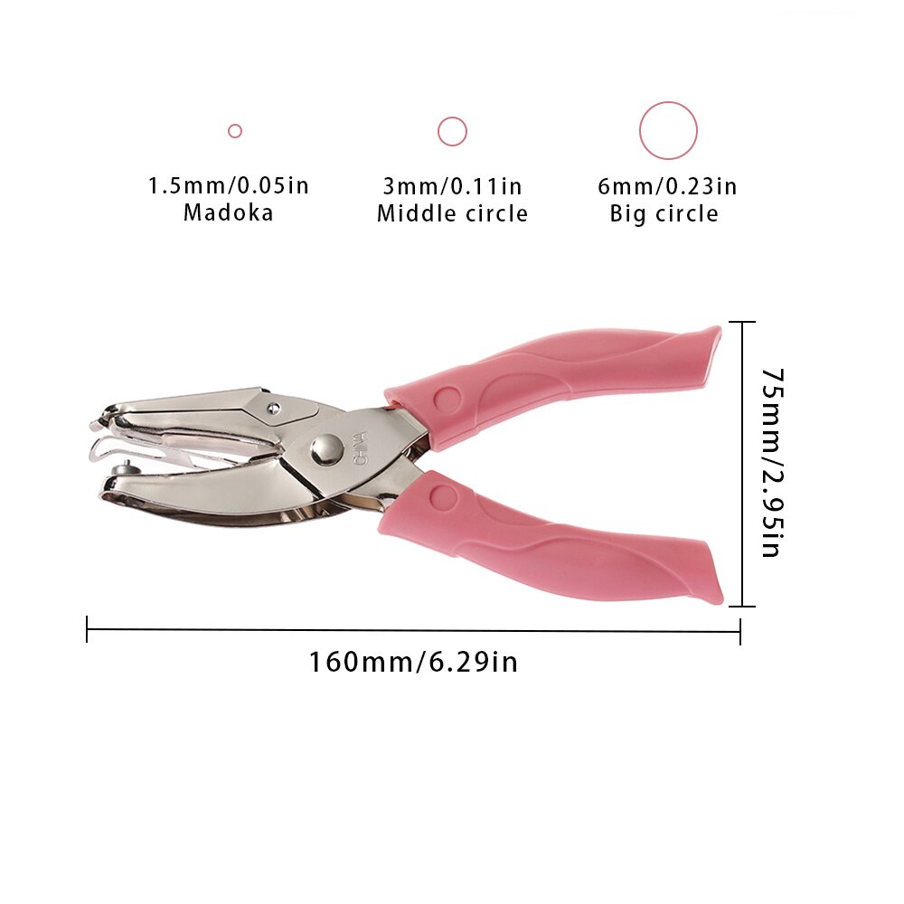 1PC Mini Heart Circle Shape Hole Punch Metal Single Hole Paper Cutter Binding Stationery Scrapbook Hand Tool Office Supplies