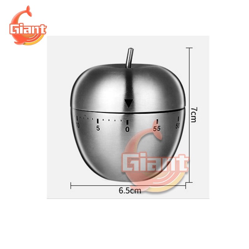 Cooking Timer Kitchen Mechanical Egg Timer 60 Minutes 1 Hour Student Timing Baking Cooking Reminder Management Countdown: Type Apple