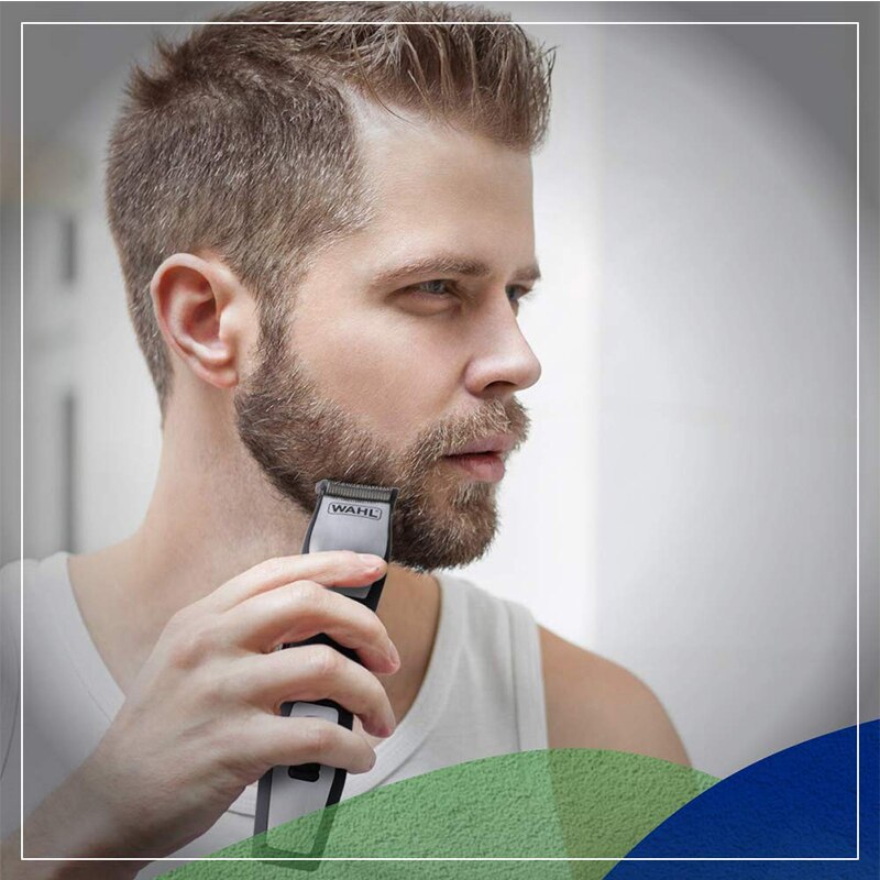 Wahl 9855-1216 Groomsman pro rasoio elettrico per uomo barba naso tagliacapelli tagliacapelli ricaricabile 60 Min uso nero