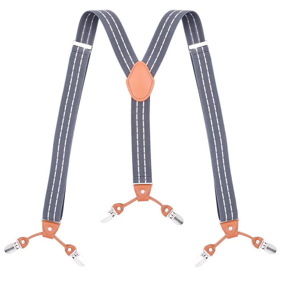 Heavy Duty Big Tall Suspenders for Men Wedding Y-back 3.5cm Wide Adjustable Elastic Trouser Pants Braces Suspensorio Masculino: Style H