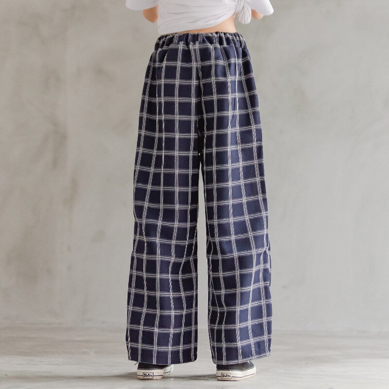 Pantalones informales a cuadros para niñas, pantalón de pierna ancha, holgado, delgado, para adolescentes, ropa escolar, 10, 12, 13 y 14 años, verano 2022