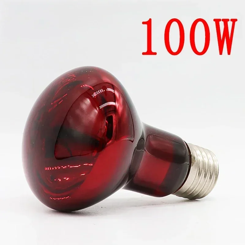 220V UVA Amfibische Rode Verwarming Lamp 25/40/50/75/100W Infrarood lamp Glazen Lamp Accessoires voor Reptielen Slang Hagedissen E27 Lamp: Licht Geel
