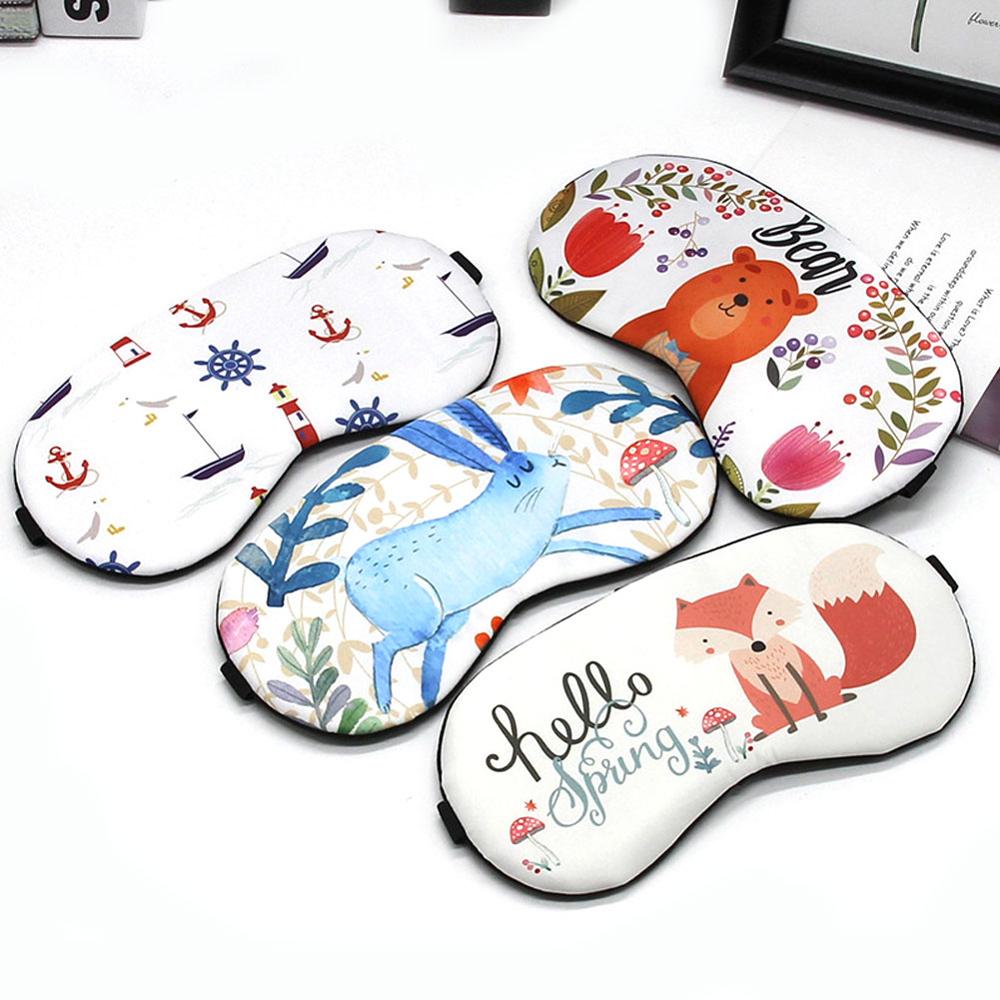 Cartoon Cute Cotton Sleep Eye Mask Eye Cover Sleeping Mask Protective Funny Eyepatch Relax Eye Band Sleeping Aid Kids Blindfold