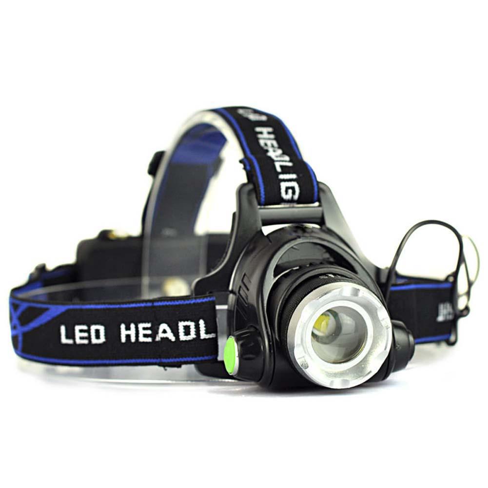 Led zaklamp T6 LED Zoom Koplamp Hoofdlamp Koplamp 18650 Batterijen Charger Krachtige Camping Zaklamp Head Light Torch