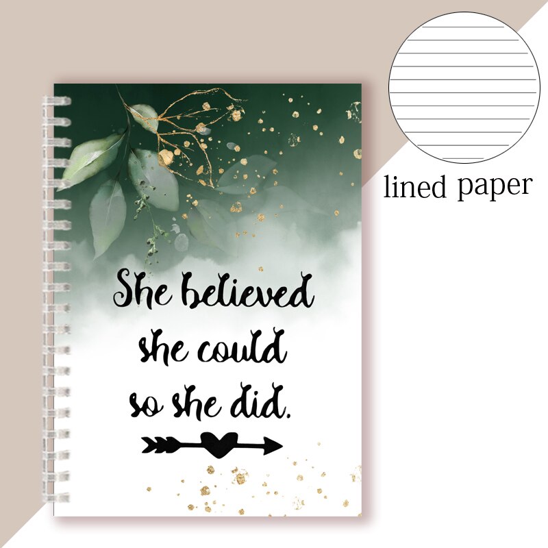Citation inspirante-elle croyait qu'elle pouvait ainsi qu'elle l'a fait-cahier à spirale carnet de notes Romance bloc-notes pour Couples filles foi: 11