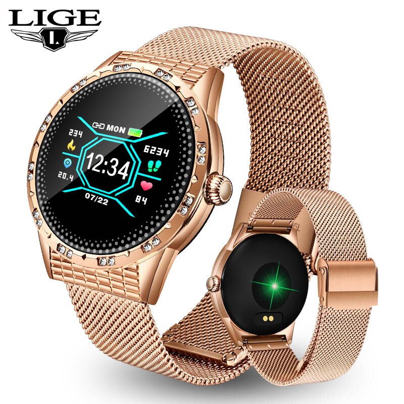 LIGE-montre connect\u00e9e pour femmes, moniteur de ryt... \u2013 Grandado