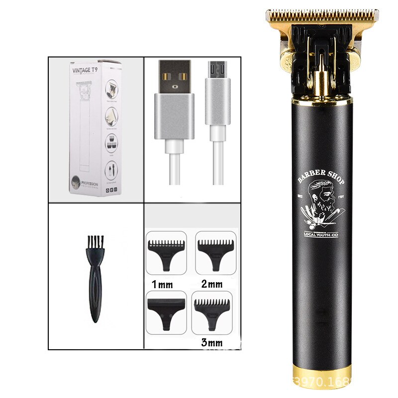 Cortadora de pelo para hombre, máquina de afeitar clásica, recargable, estilo de corte de pelo,: Style D