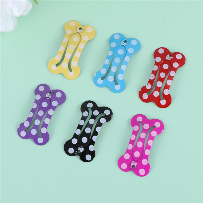 20 Pcs Bone Shape Hair Claws Haar Clip Kunstmatige Dogbone Paardenstaart Houder Grijper Voor Honden (Willekeurige Kleur)