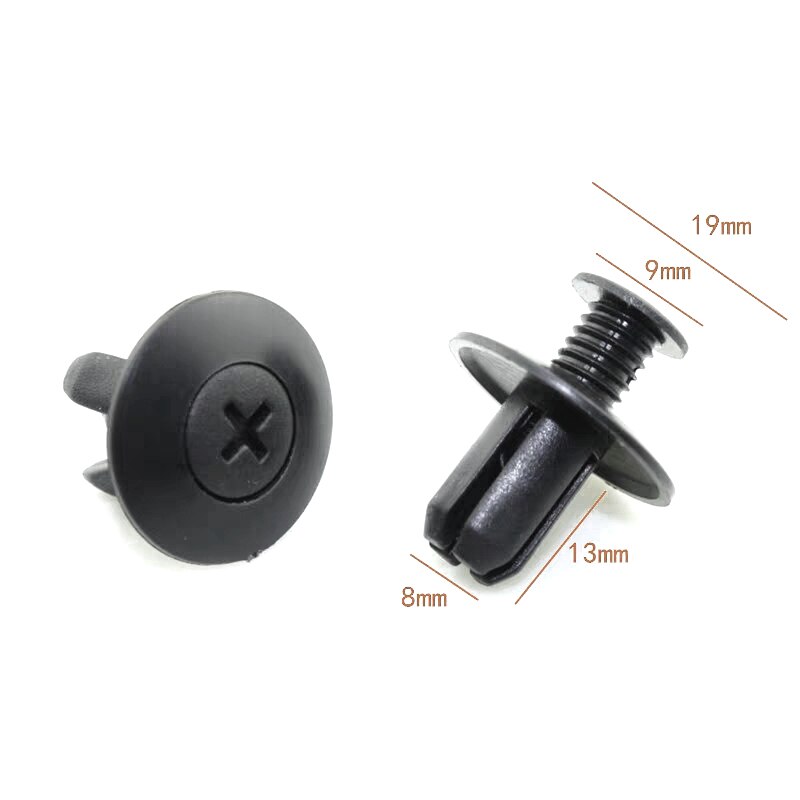 50 Stuks 6 Mm 8 Mm Auto Bumper Fastener 6 Mm Gat Klinknagel Retainer Push Motorkap Auto Portierbekleding panel Clip Fasteners Voor Toyota