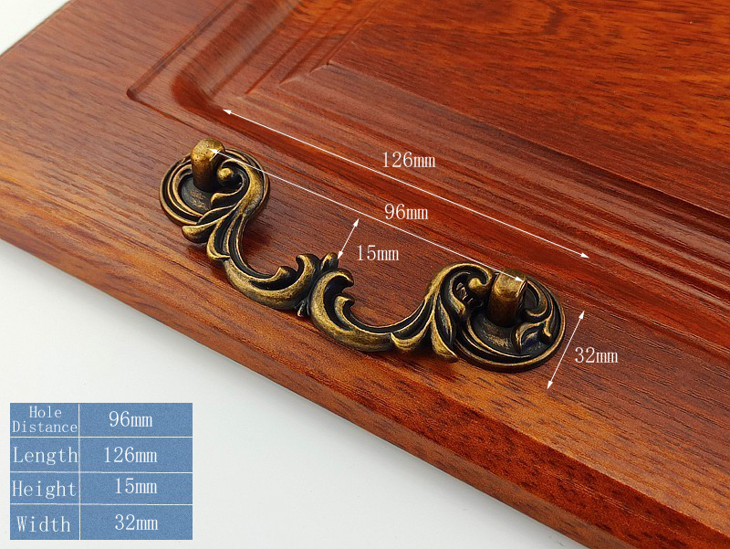 European Style Handles For Furniture Kitchen Cabinets Door Drawer Table Knobs Wardrobe Cupboard Desk Bronze Handle Dresser Pulls: dark green