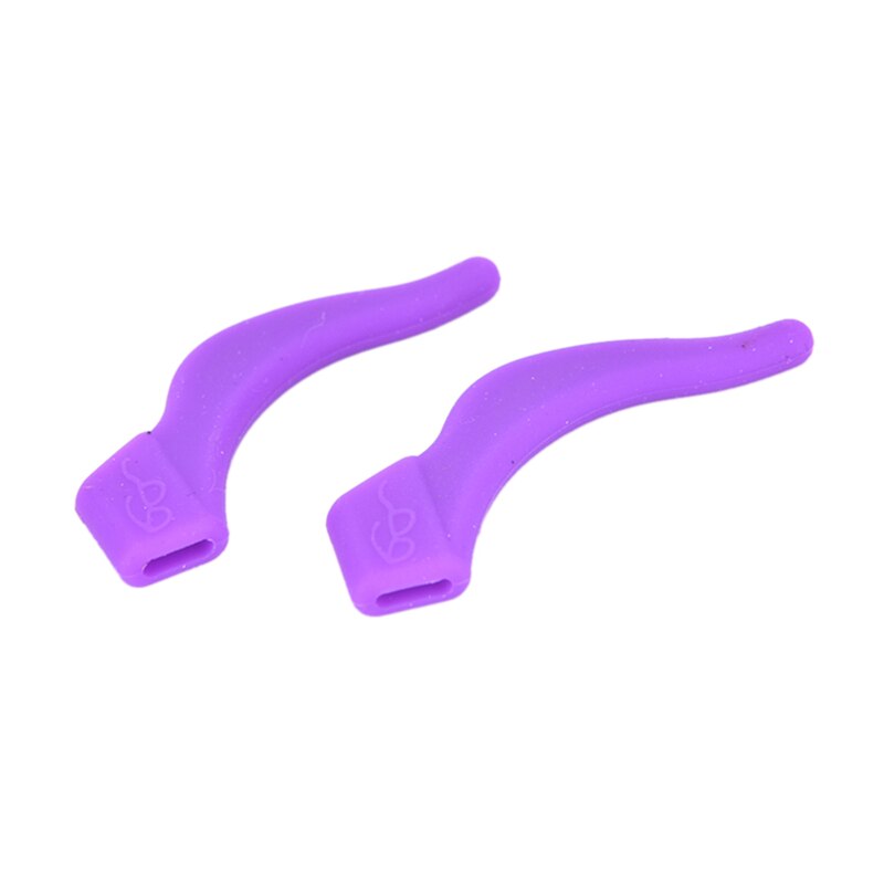 1 paar siliconen brillen oorhaakjes tip bril grip antislip tempel houder bril bril accessoires: Paars