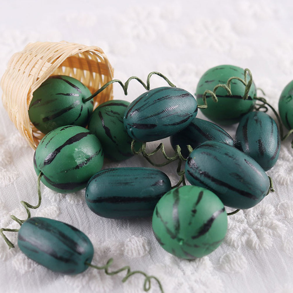 4pcs Miniature Watermelon Kids Pretend Play Kitchen Mini Fruit Model