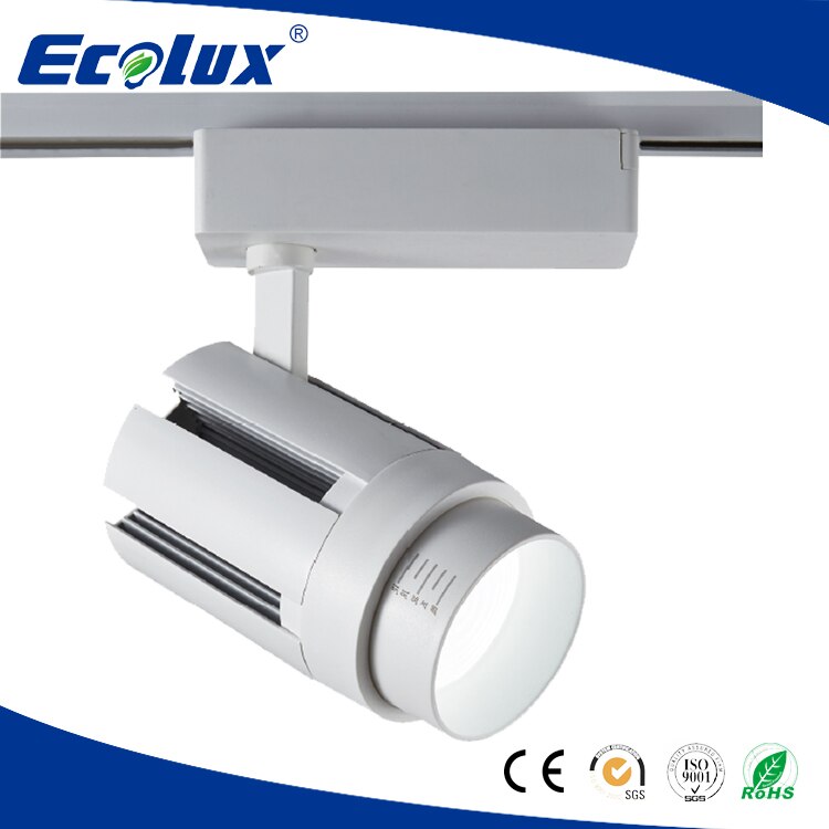 Dimbare 30 w Spoor Licht instelbare Focus hoek zilver zwart shell Kleding Schoenen Winkel Winkel Lamp Spoor Verlichting