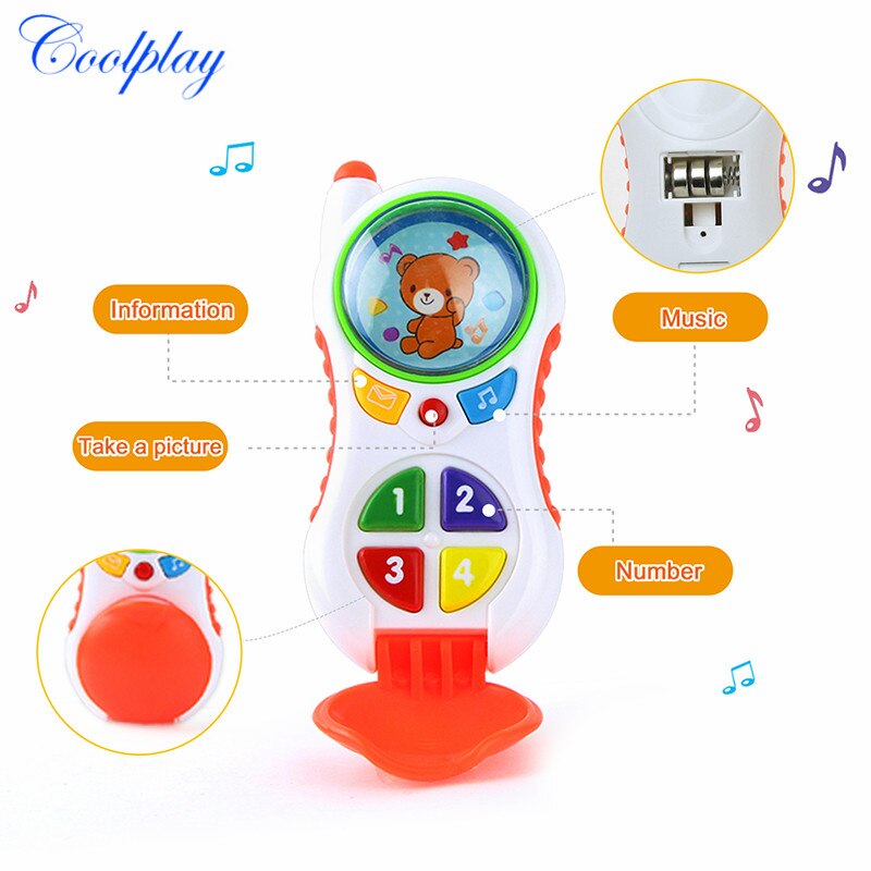 Multi-Stili di Bambini I Bambini Smart Phone Giocattolo con il Suono Elettronico Del Telefono Mobile Del Cellulare di Educazione Precoce Flash Giocattoli Musicali Regalo