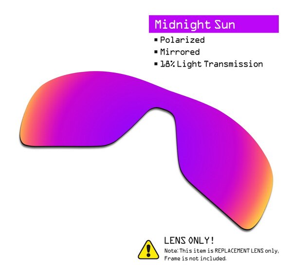 SmartVLT Polarized Replacement Lenses for Oakley Turbine Rotor Sunglasses - Multiple Options: Midnight Sun
