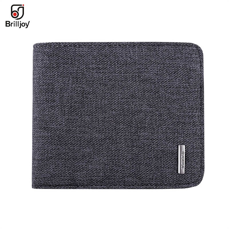 Brilljoy Mannen Mannelijke Portemonnee Mode Casual Stijl Korte Portemonnee Kaart Houders Multi Pockets purse Dunne Eenvoudige Student Portemonnee: wallet Dark gray