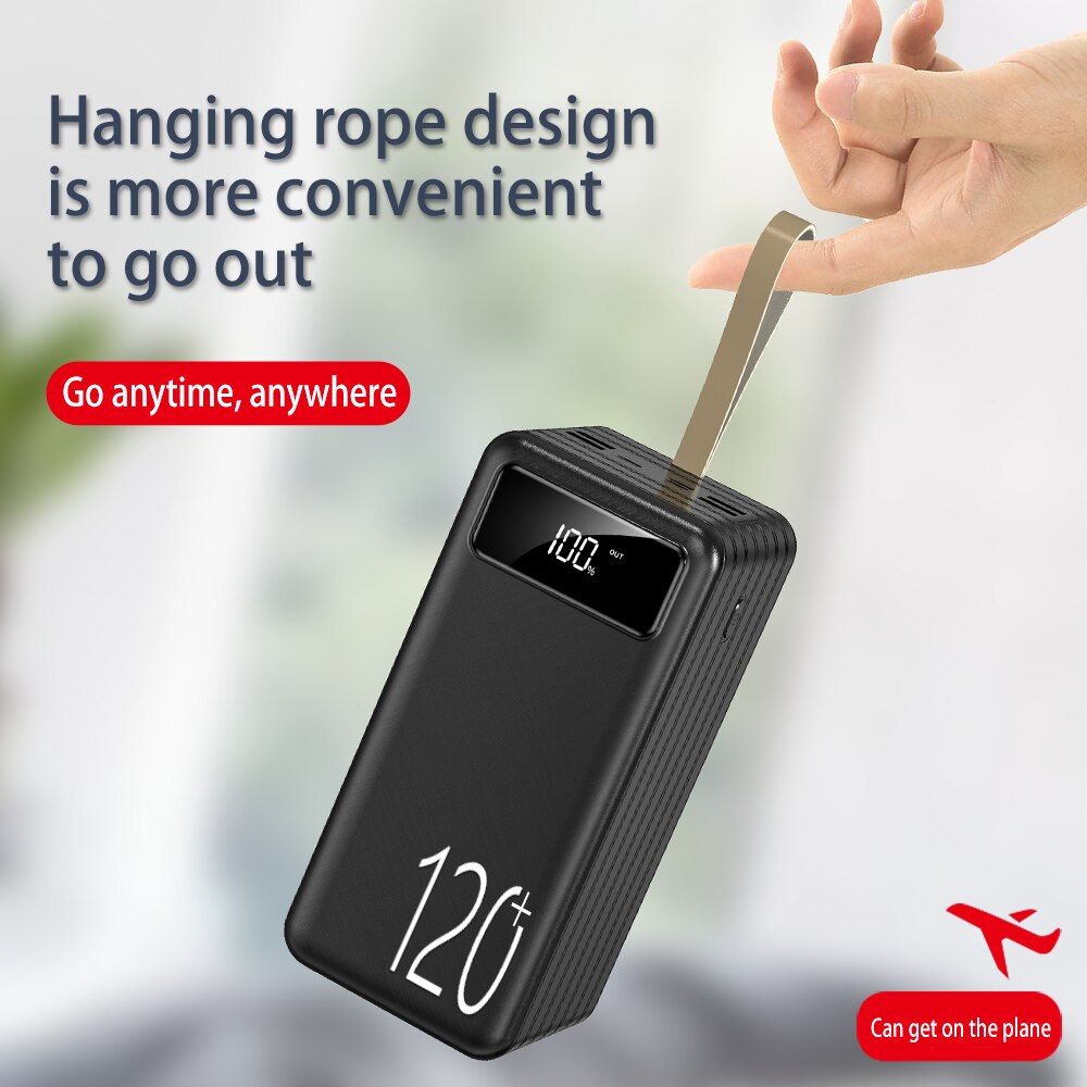 Snel Opladen 120000Mah Power Pack Grote Capaciteit Mobiele Power Universele 5v3a Snel Opladen