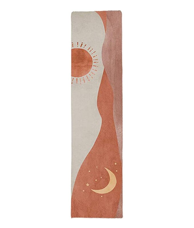 Abstract Art Moon Phase Tapestry Cute Moon Tapestry Wall Hanging for Bedroom Living Room Decor: 40x150cm / Beige
