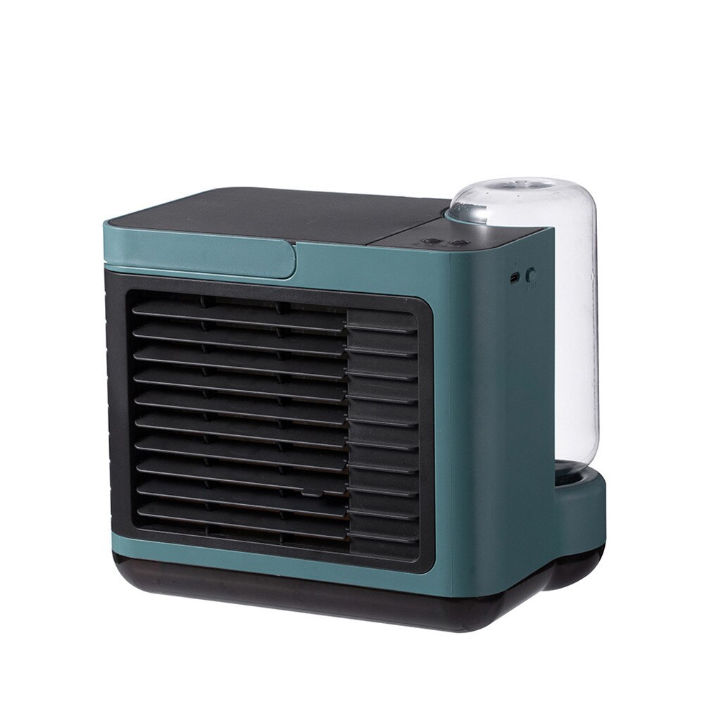 Air Conditioner Air Cooler Portable USB Charging Mini Portable Air Conditioning Fan Home Refrigerator Cooler #z: Green