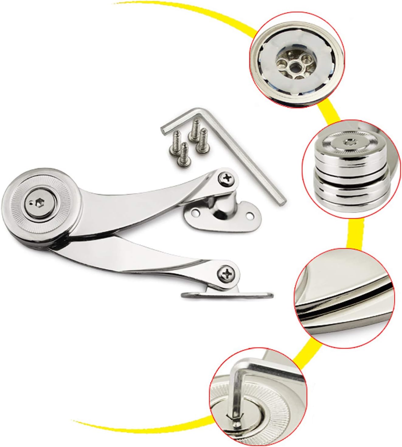 Randomly Stop Lid Support Hinge Kitchen/Room Cabinet Door Adjustable Polish Hinge Furniture Lift Up Flap Stay Support Hardware
