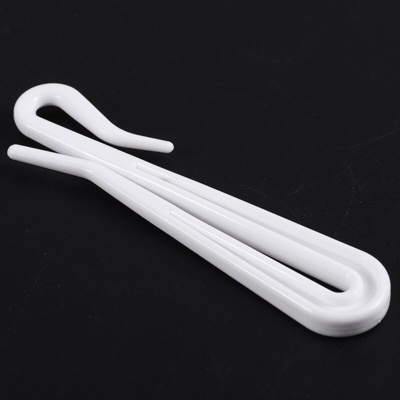 Plastic Window Curtain Hooks 16 Pcs White