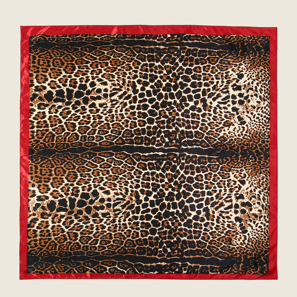Seidenschal mit Leopardenmuster für -Luxusmarke, Halstuch, Hals, Kopf-/Haarschals, Bandana, Taschentuch, Kopftuch, 90 x 90 cm: green