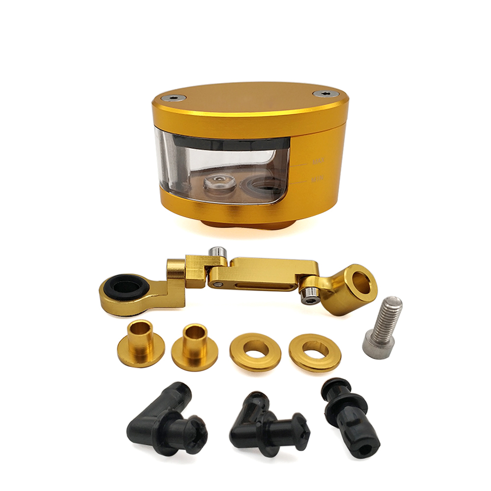 Für KTM sx 65 85 125 150 250 450 525 300XC 450XC Motorrad zubehör Brems Flüssigkeit öl Reservoir Tasse tank + unterstützung halterung: Gold