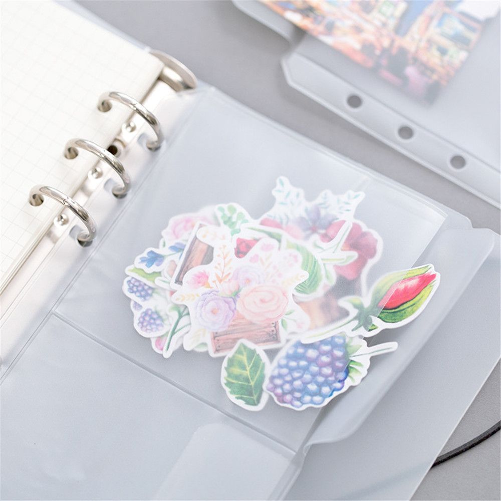 A5 A6 Pvc Notebook Pouch Tassen 6 Gaten Losse Blad Binnenzak Voor Bindmiddel Planner Dagboek Ticket Opslag Card Organizer