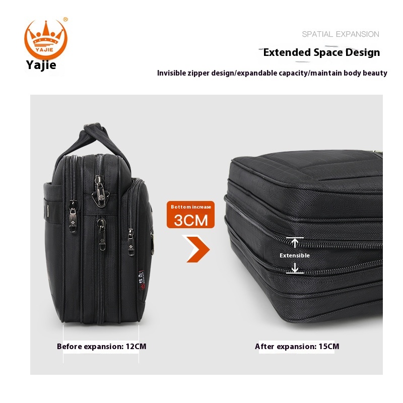 briefcase canvas waterproof large capacity 15.6 inch laptop bag work bag business bags official office bag