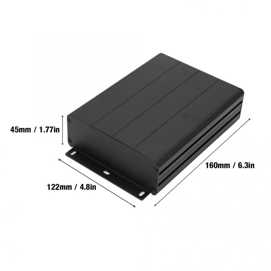 Extrusora de caja negra mate, carcasa de aleación de aluminio, carcasa GPS, 45x122x160mm