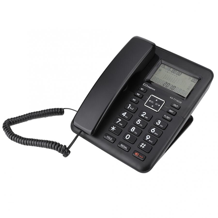 Virksomhed hjemmetelefon kablet telefon fastnet opkalds-id støjreducerende hurtigopkald fastnet fastnet med sidste nummer genopkaldsfunktion