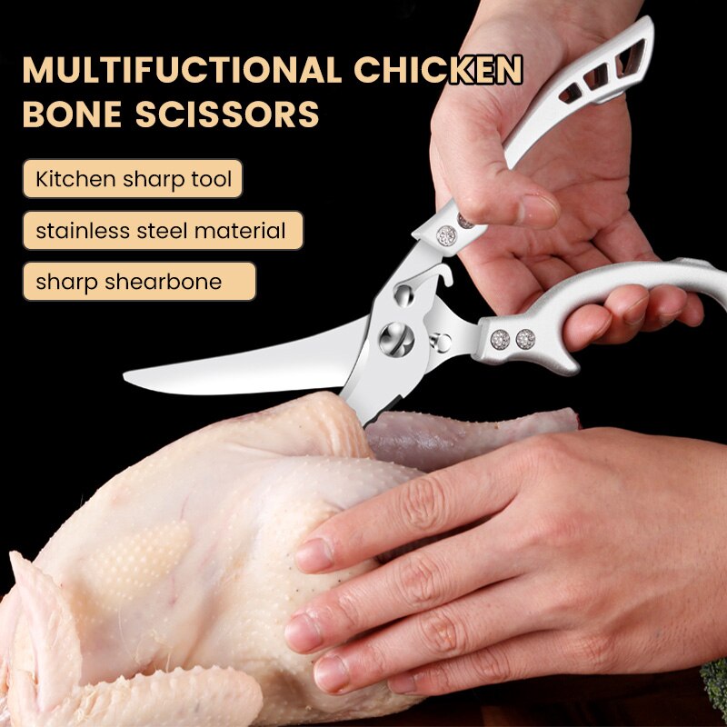 Kitchen Tools Kitchen Scissors Multi Stainless Steal Chicken Duck Fish Cutter Scissors Meat Vegetable Cutter Kitchen Accessories