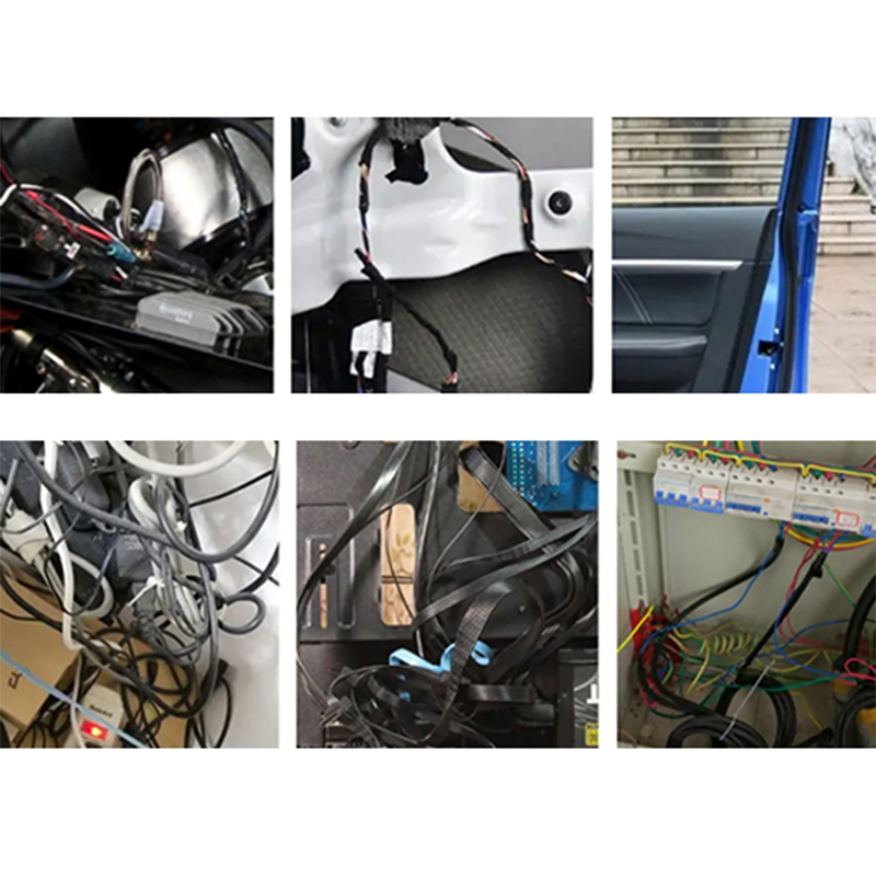 15m/20m varmebestandig teip selvklebende stofftape til bilkabelsele ledninger stoffvev elektrisk varmetape 8-19mm