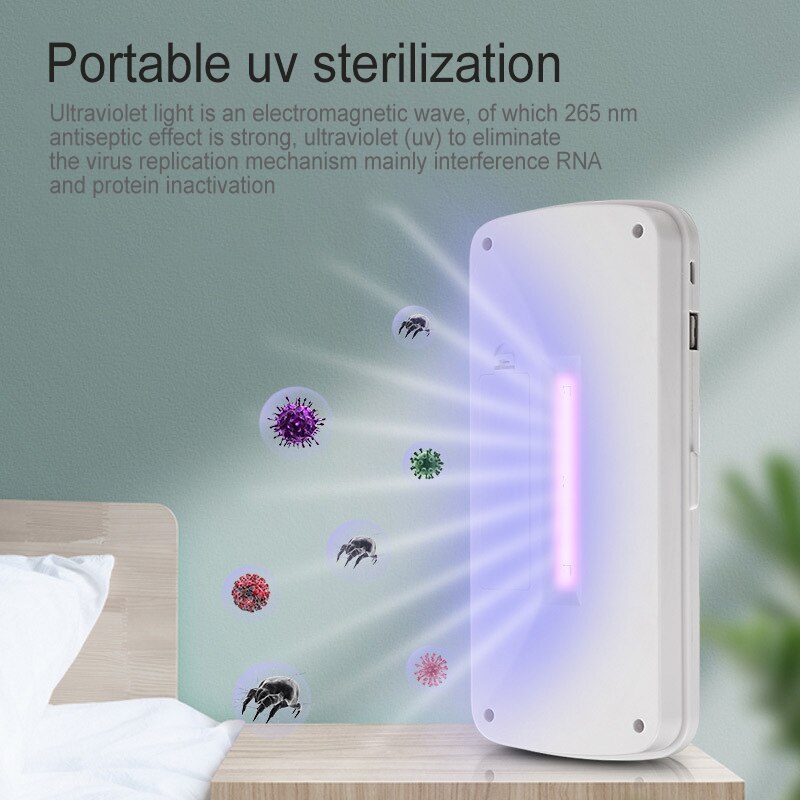 Ultraviolet cleaner Portable UV Sterilizer Cellphone Face Mask Disinfection Sterilizer Box Dual UV Lights for Small Items